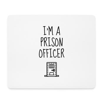 gardien de prison / surveillant / police / juge - Tapis de souris (format paysage) - blanc - Devant