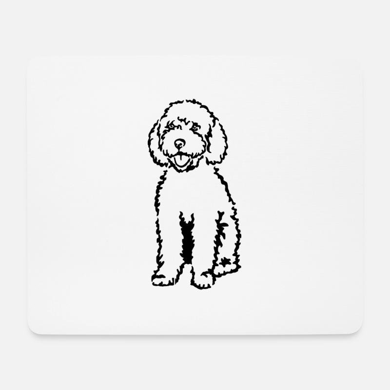 Wasserhund - Mousepad (Querformat) - Weiß