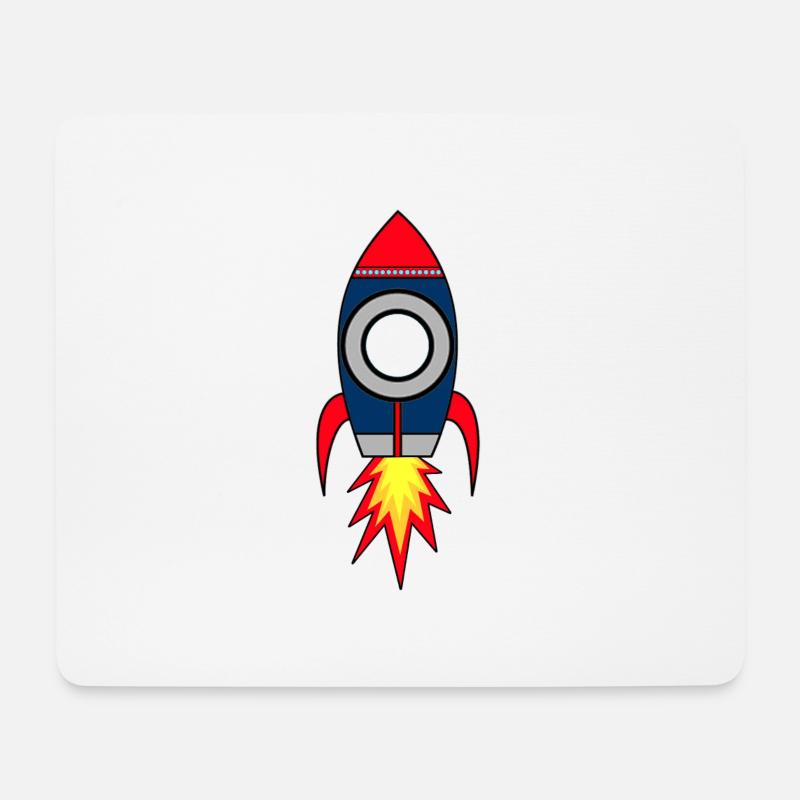 Raketen mit Deinem Text * Personalisierte Rakete - Mousepad (Querformat) - Weiß
