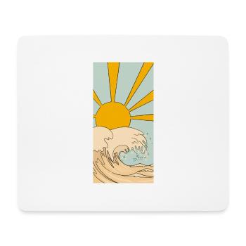 Sun and Waves - Mousepad (Querformat) - Weiß - Vorne