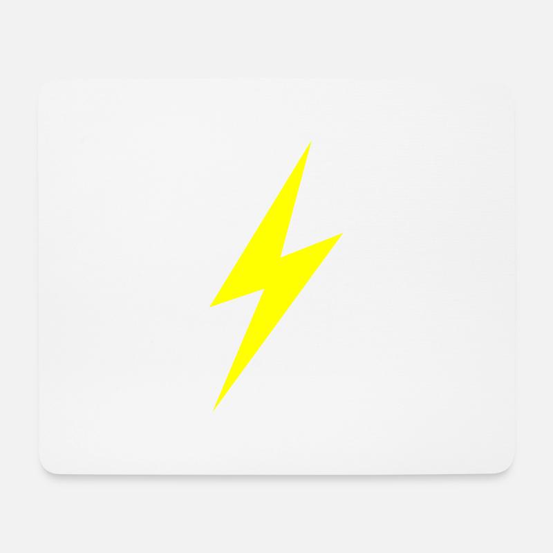 Schneller Blitz - Mousepad (Querformat) - Weiß