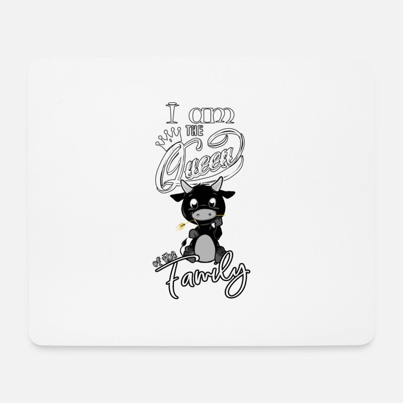 Vache d'herens, eringer, ich bin die Königin... - Mousepad (Querformat) - Weiß