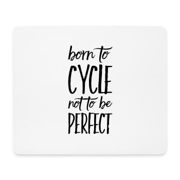 Geboren zum Fahrradfahren Radler Fahrrad Geschenk - Mousepad (Querformat) - Weiß - Vorne