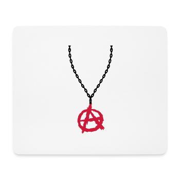 Necklace jewelry anarchy symbol - Mouse Pad (horizontal) - white - Front