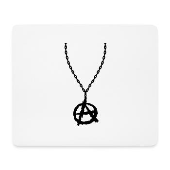Jewelry necklace anarchy symbol - Mouse Pad (horizontal) - white - Front