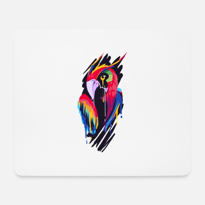 Papagei - Mousepad (Querformat) - Weiß
