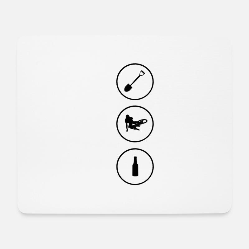 Dig ride enjoy - Mousepad (Querformat) - Weiß