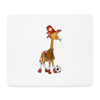Giraffe Fan Suisse - Tapis de souris (format paysage) - blanc - Devant