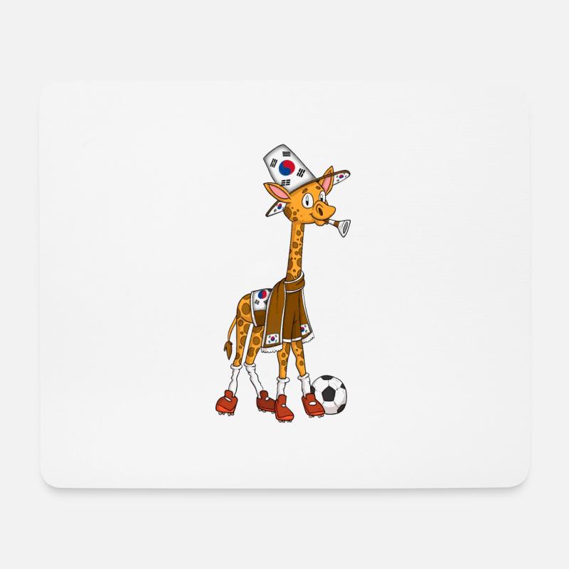 Giraffe Fan South Korea - Mouse Pad (horizontal) - white