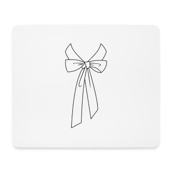 Col chemise avec noeud - Tapis de souris (format paysage) - blanc - Devant