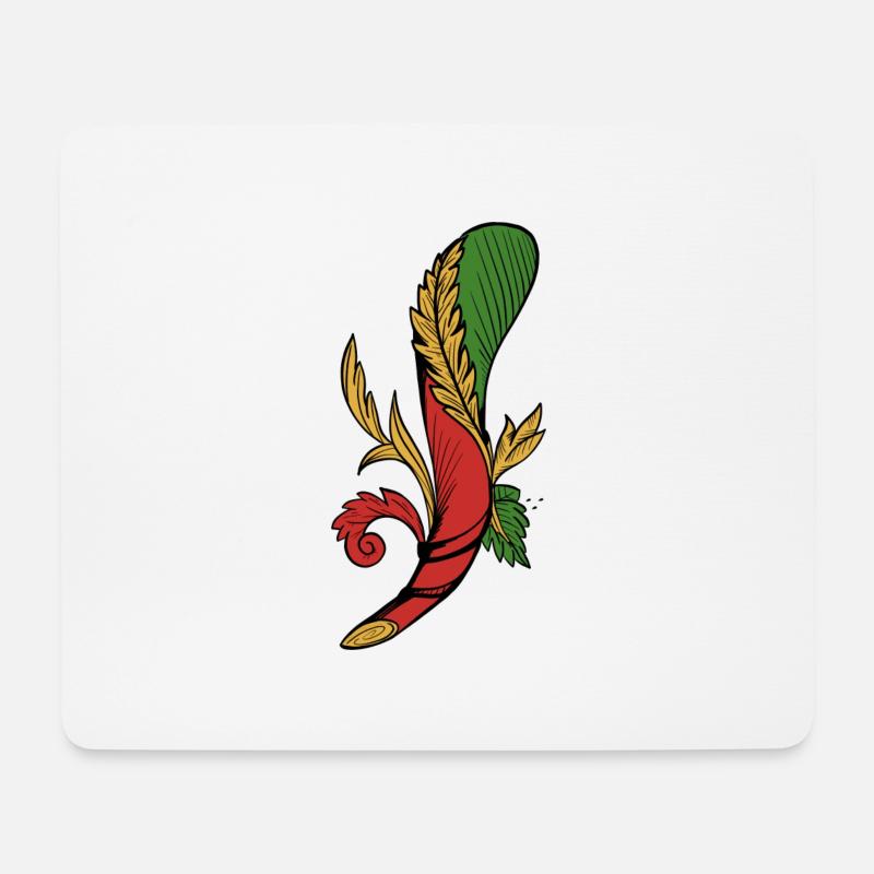 Asso di Maze - Mousepad (Querformat) - Weiß