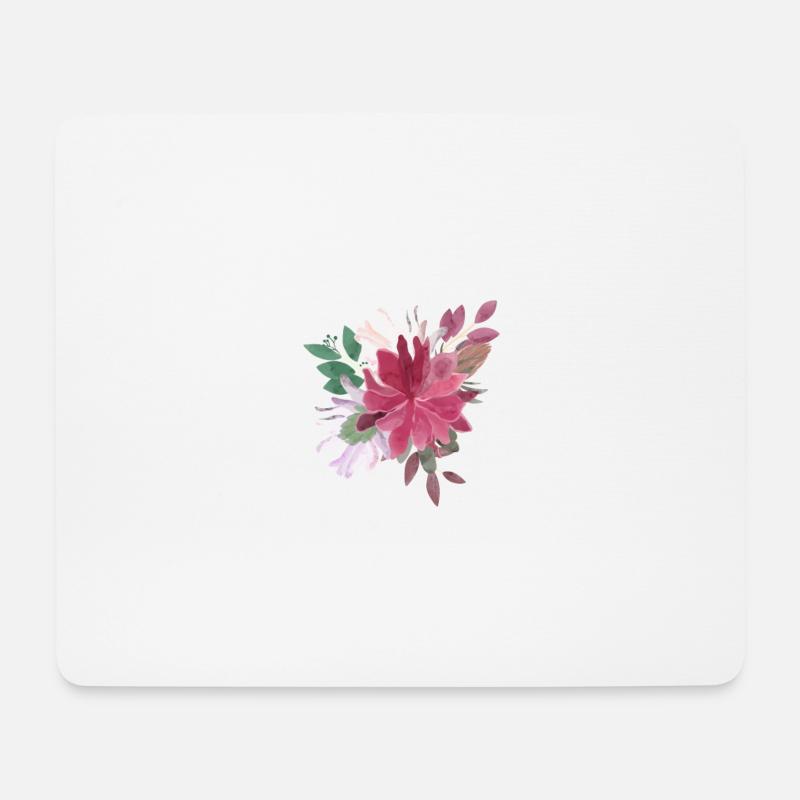 Buchstabe j blumig - Mousepad (Querformat) - Weiß