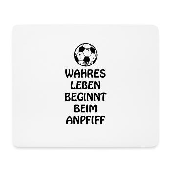 Fußball Soccer - Mousepad (Querformat) - Weiß - Vorne