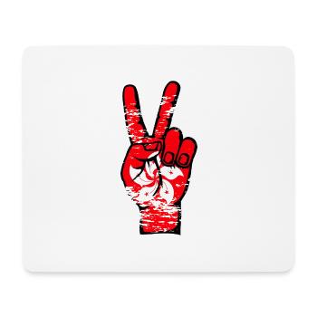 Symbole de victoire de la paix du drapeau de Hong Kong utilisé - Tapis de souris (format paysage) - blanc - Devant