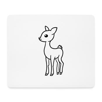 Hirsch - Mousepad (Querformat) - Weiß - Vorne