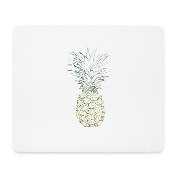 Ananas - Tapis de souris (format paysage) - blanc - Devant