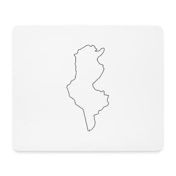 Tunisia outline map - Mouse Pad (horizontal) - white - Front