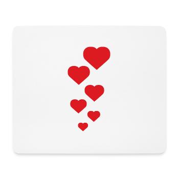 Coeur Cœurs Bonheur Amitié Cadeau familial - Tapis de souris (format paysage) - blanc - Devant
