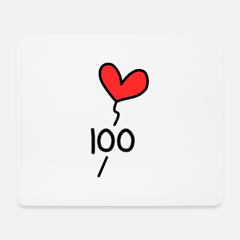 100. 100 ANS. 100e ANNIVERSAIRE. ANNIVERSAIRE 100 - Tapis de souris (format paysage) - blanc