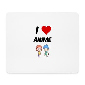 i love anime - Mouse Pad (horizontal) - white - Front