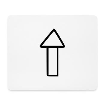 Pfeil Zeichnung Skizze schwarz - Mousepad (Querformat) - Weiß - Vorne