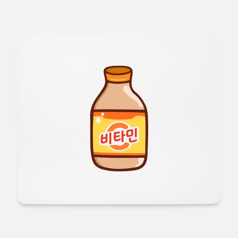 Korean Vitamin Drink | Korea | 비타 500 - Mousepad (Querformat) - Weiß