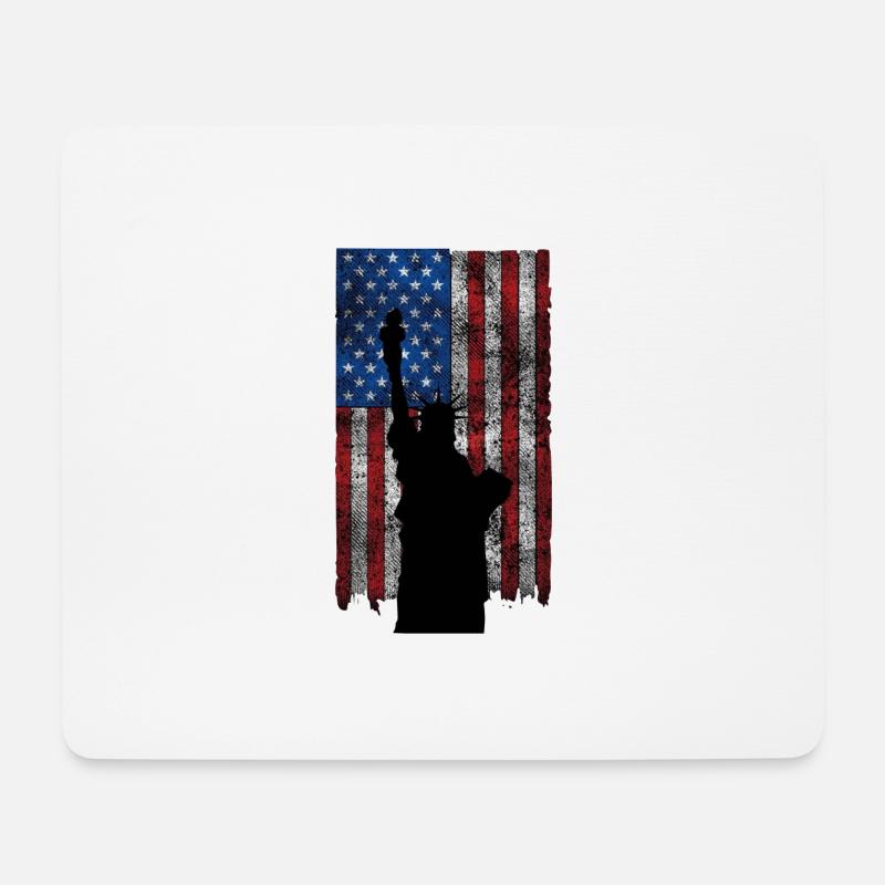 Lady Liberty - Mouse Pad (horizontal) - white