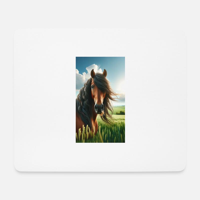 Brown horse - Mouse Pad (horizontal) - white
