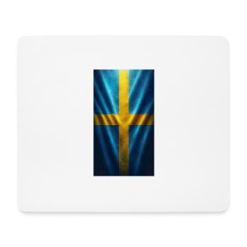 Die schwedische Flagge - Mousepad (Querformat) - Weiß - Vorne
