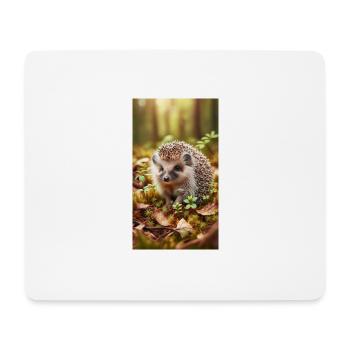 Igel - Mousepad (Querformat) - Weiß - Vorne