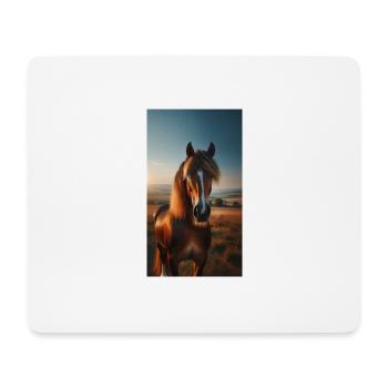 Pferd - Mousepad (Querformat) - Weiß - Vorne