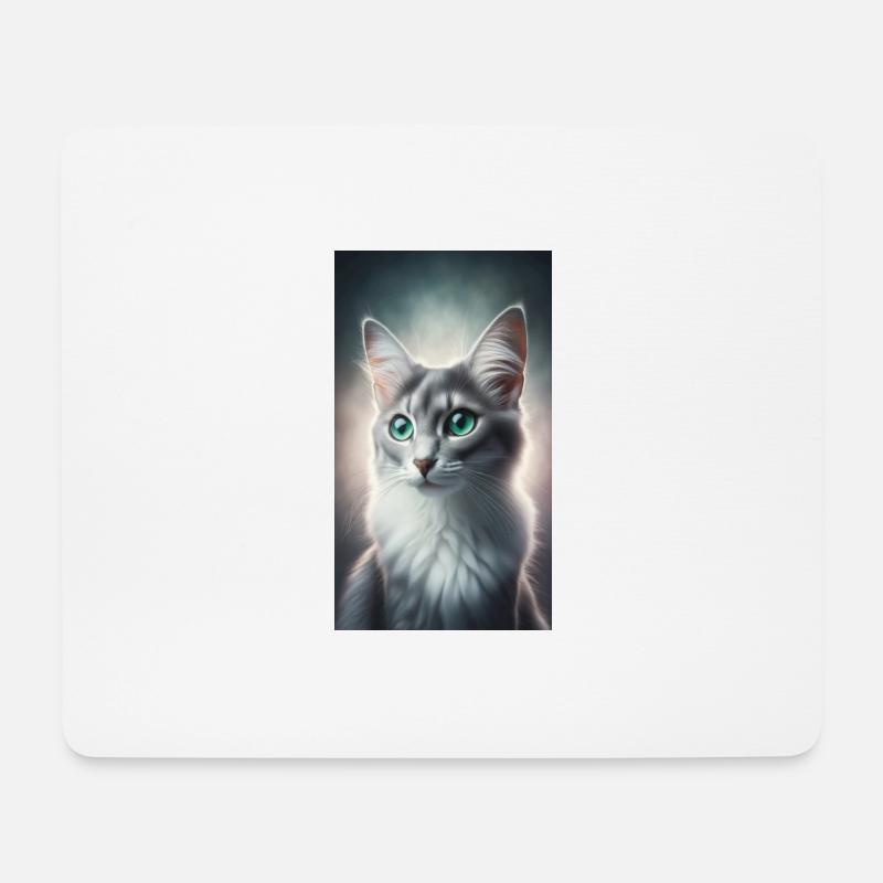 Cat - Mouse Pad (horizontal) - white