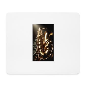 Saxophone - Tapis de souris (format paysage) - blanc - Devant