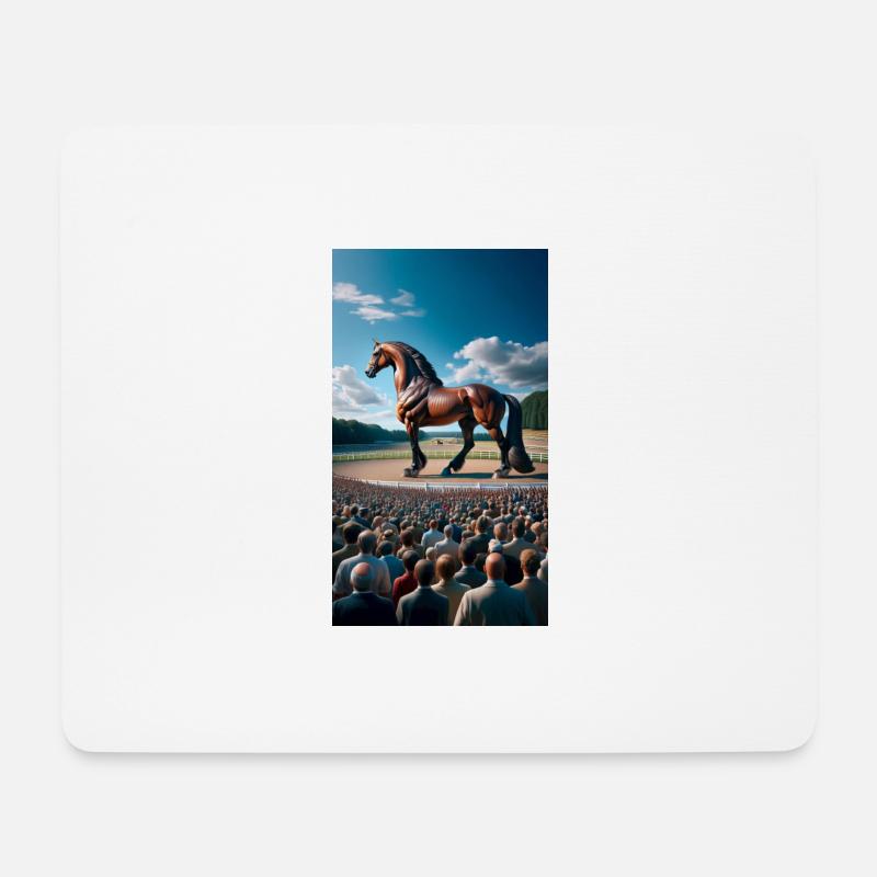 Trotting horse - Mouse Pad (horizontal) - white