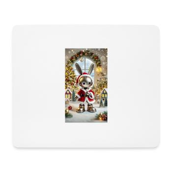 Weihnachtshase - Mousepad (Querformat) - Weiß - Vorne