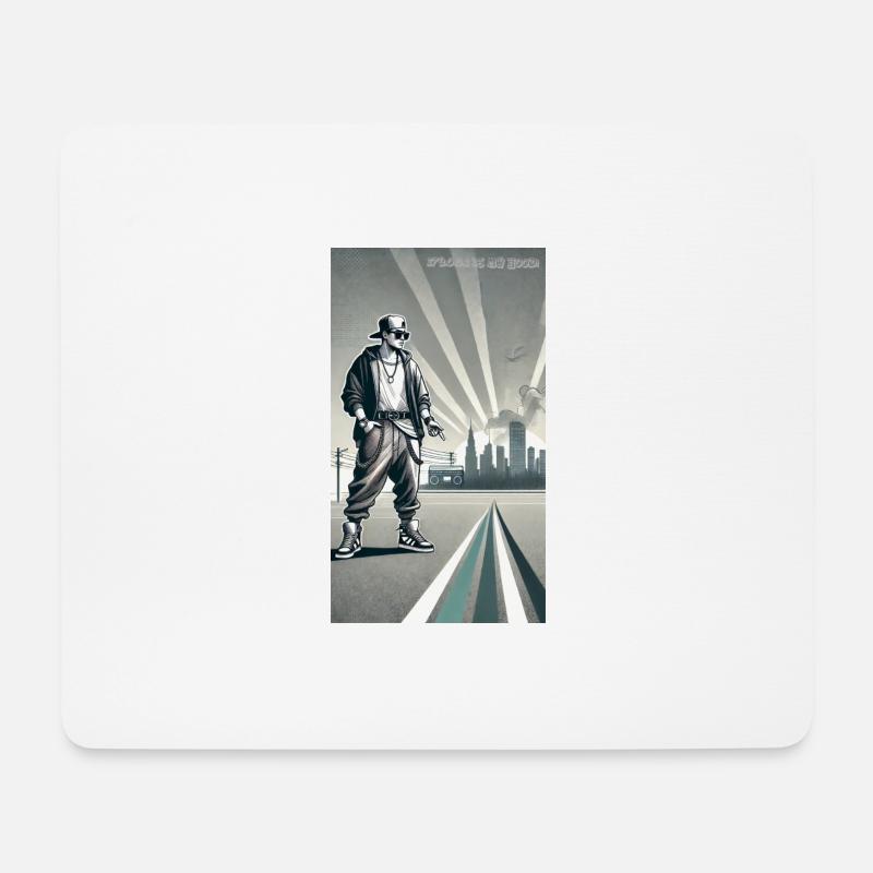 Hiphoper 127 0 0 1 is my hood - Mousepad (Querformat) - Weiß