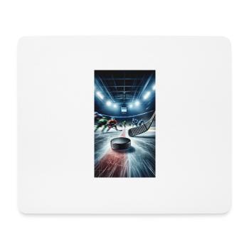 hockey. Stick and puck. - Mouse Pad (horizontal) - white - Front