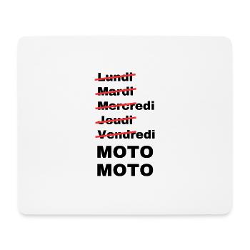 week-end moto - Tapis de souris (format paysage) - blanc - Devant