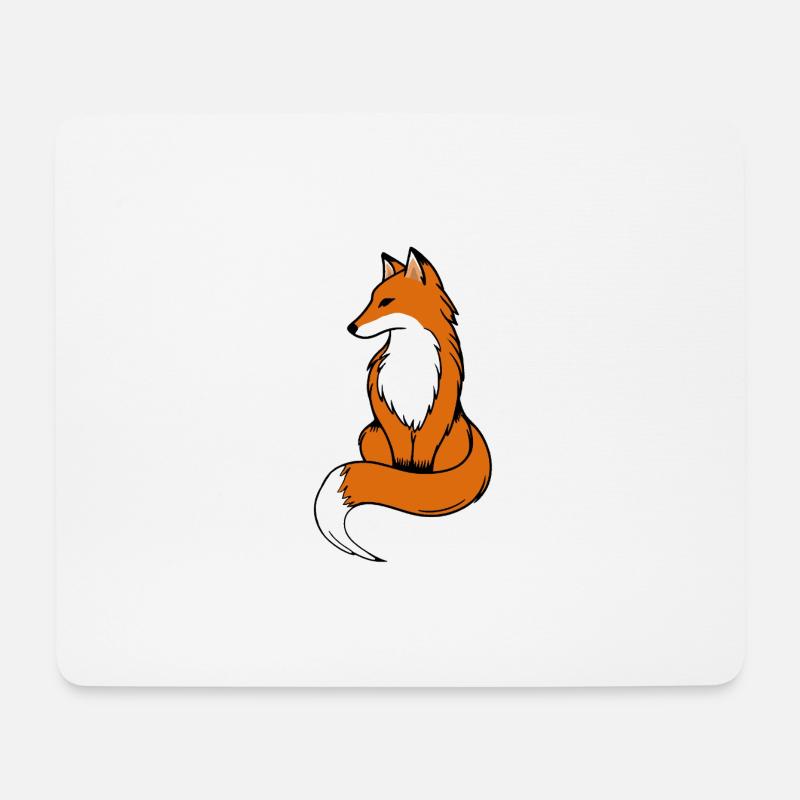 Fuchs - Mousepad (Querformat) - Weiß