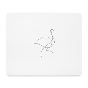 Cygne - Tapis de souris (format paysage) - blanc - Devant