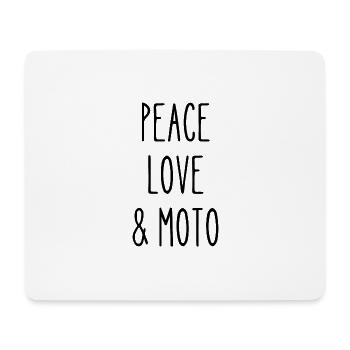 peace love moto - Tapis de souris (format paysage) - blanc - Devant
