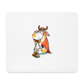 Oranger Babydrache Nuckelflasche Süß Shirt - Mousepad (Querformat) - Weiß - Vorne