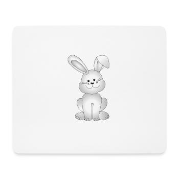 Hase - Mousepad (Querformat) - Weiß - Vorne