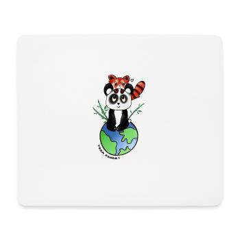 Team Panda - Mousepad (Querformat) - Weiß - Vorne