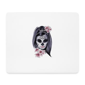 La Catrina - Jour des morts - Tapis de souris (format paysage) - blanc - Devant