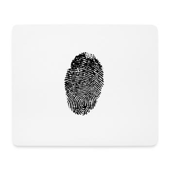 empreintes digitales inverti plaine - Tapis de souris (format paysage) - blanc - Devant