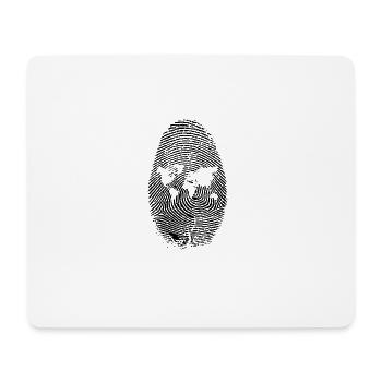 Empreintes digitales avec tous les continents - Tapis de souris (format paysage) - blanc - Devant