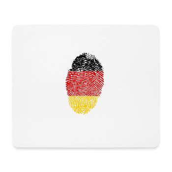 Fingerabdruck Schwarz Rot Gold - Mousepad (Querformat) - Weiß - Vorne