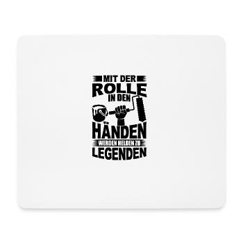 MALER BERUF JOB ARBEIT HANDWERK BAUSTELLE GESCHENK - Mousepad (Querformat) - Weiß - Vorne
