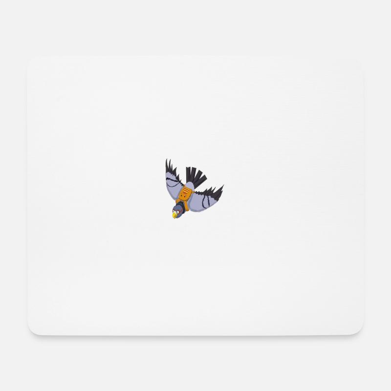 Taube - Mousepad (Querformat) - Weiß